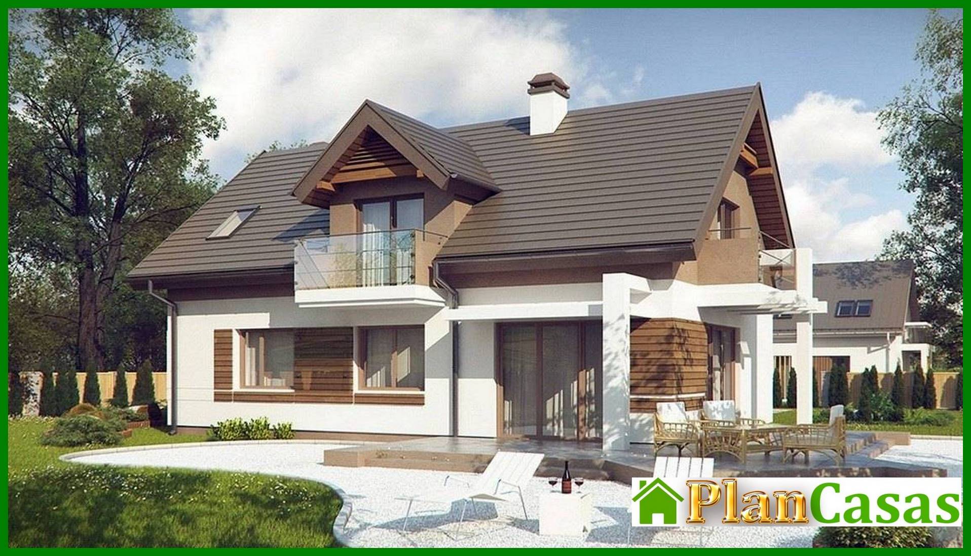 Galería de visualizaciones - Proyecto de una acogedora y bonita casa de campo con ático y una fachada original