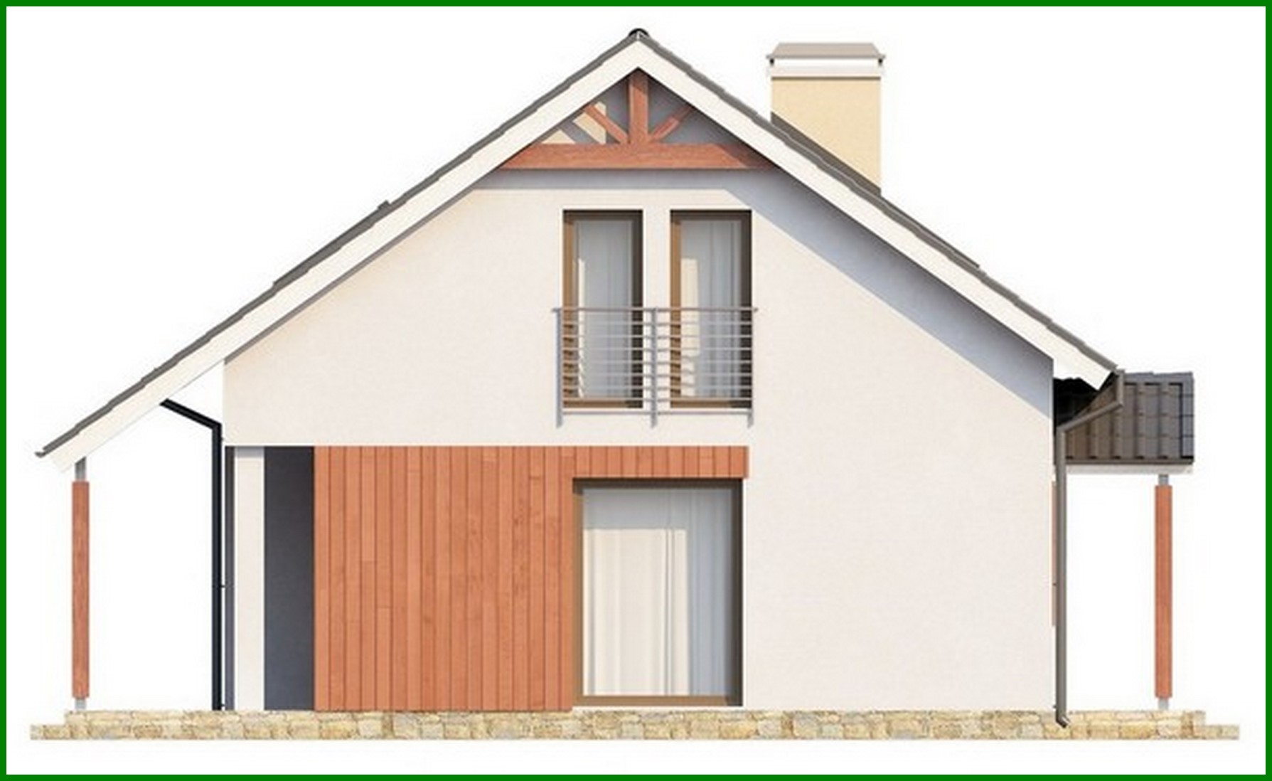 Galería de visualizaciones - Proyecto de una casa sencilla y económica con ático