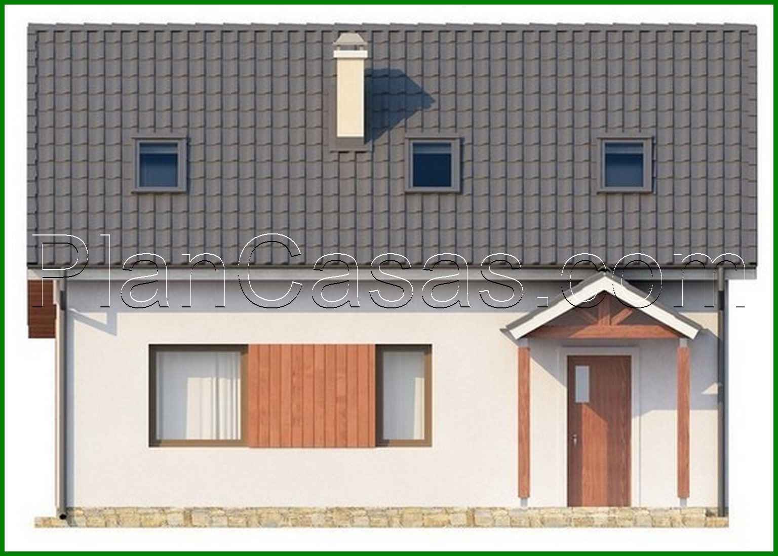 Galería de visualizaciones - Proyecto de una casa sencilla y económica con ático