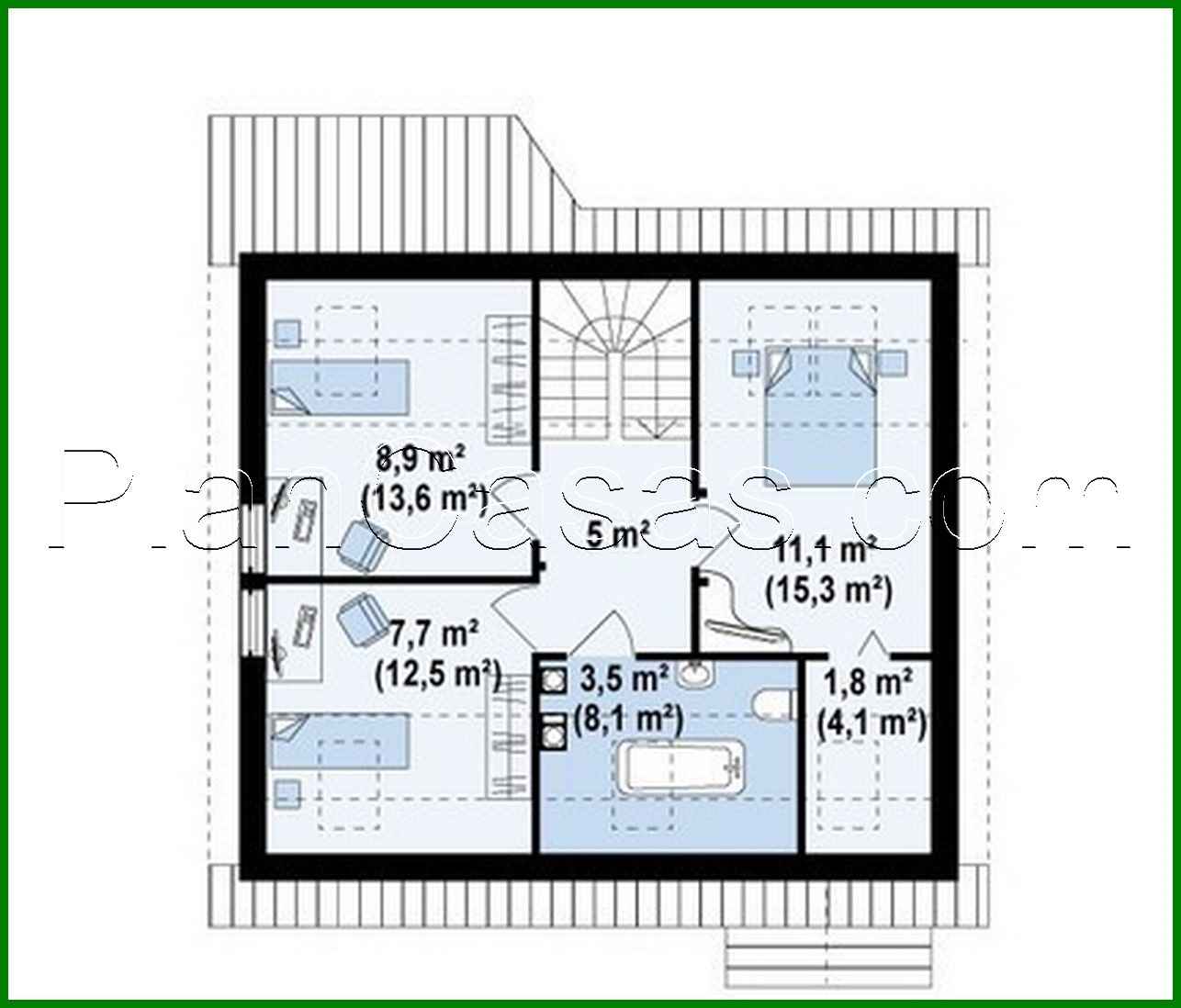Galería de visualizaciones - Proyecto de una casa sencilla y económica con ático