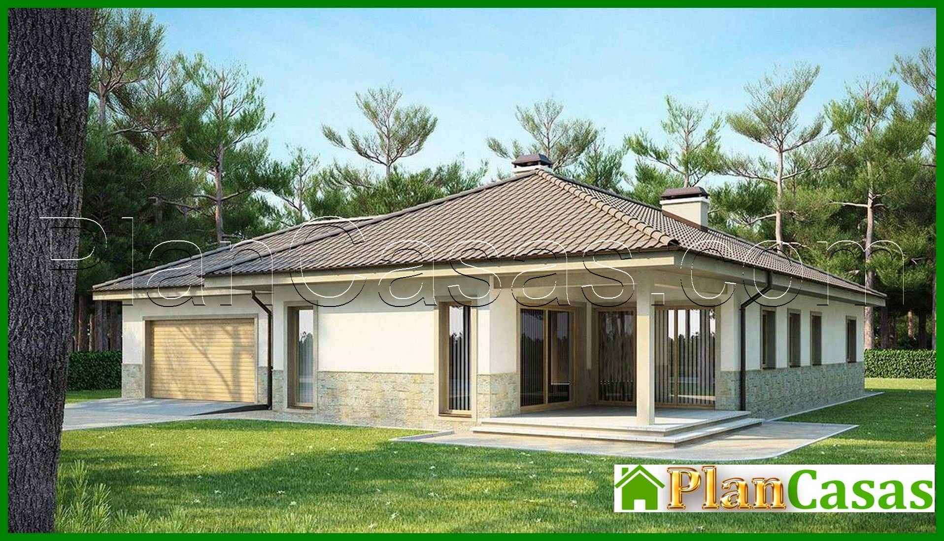 Proyecto de casa de campo escandinava de una planta