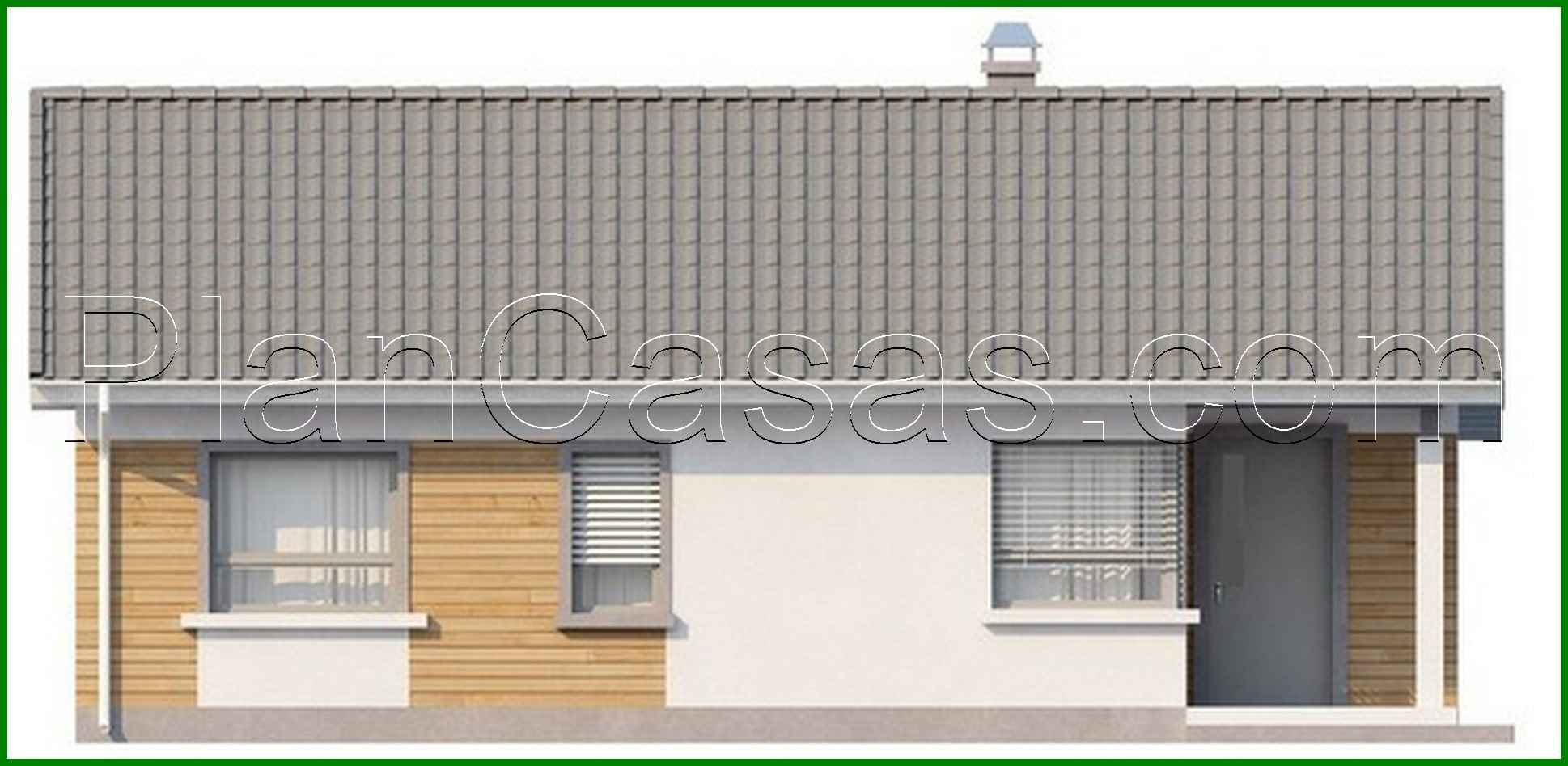 Visualization gallery - The project of a compact one-story house with a corner kitchen window