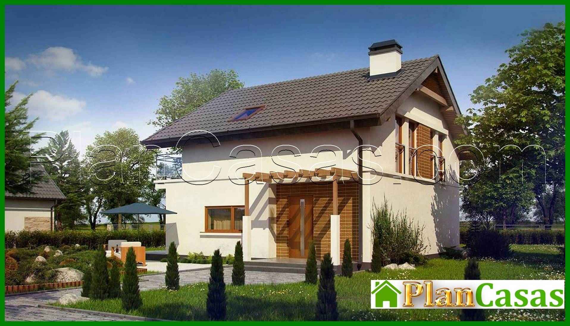 Project of a cottage with an attic, an additional room on the ground floor