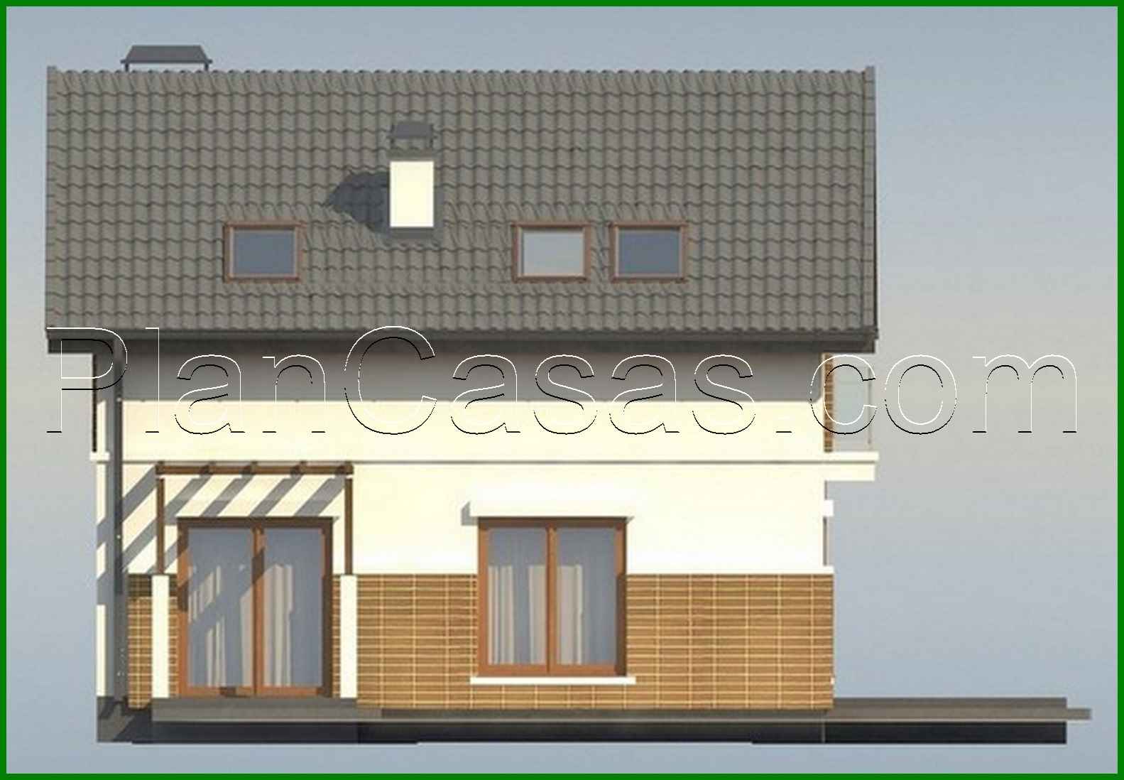 Visualization gallery - Project of a cottage with an attic, an additional room on the ground floor