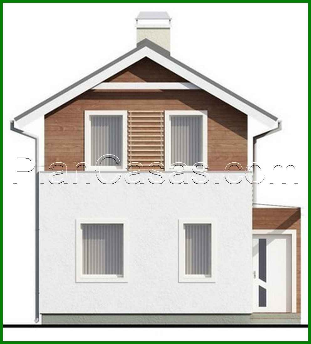 Galería de visualizaciones - Proyecto de una casa pequeña de dos plantas para un terreno estrecho