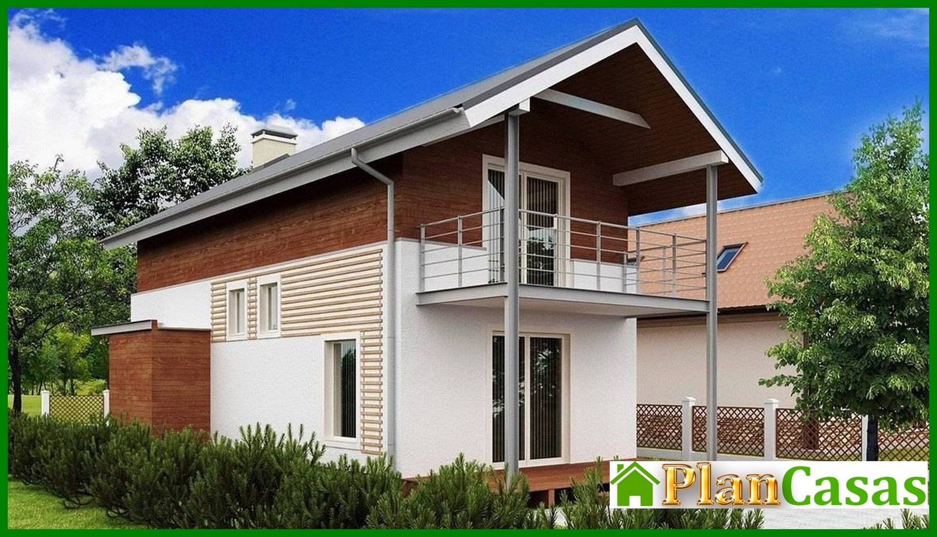 Proyecto de una casa pequeña de dos plantas para un terreno estrecho