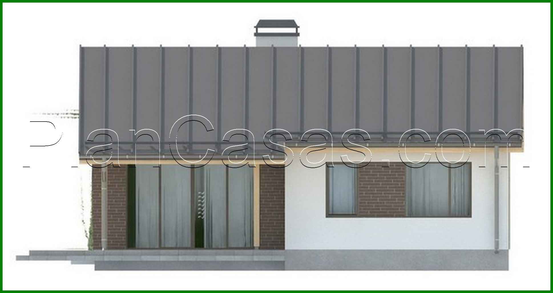 Galería de visualizaciones - Proyecto de una casa sencilla y económica de una planta