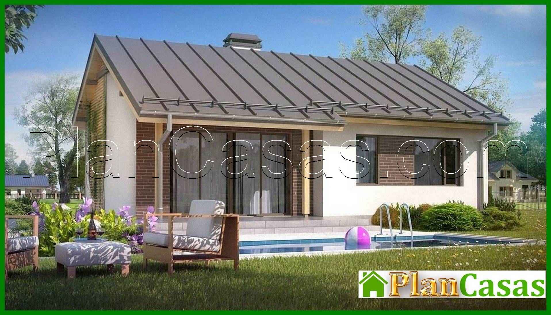 Galería de visualizaciones - Proyecto de una casa sencilla y económica de una planta