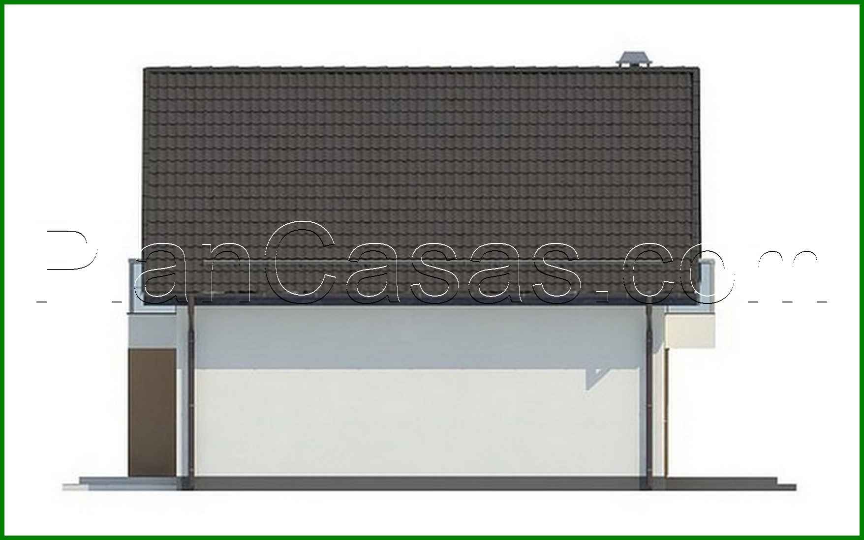 Galería de visualizaciones - Proyecto de una casa de campo pequeña y ordenada con ático y techo a dos aguas