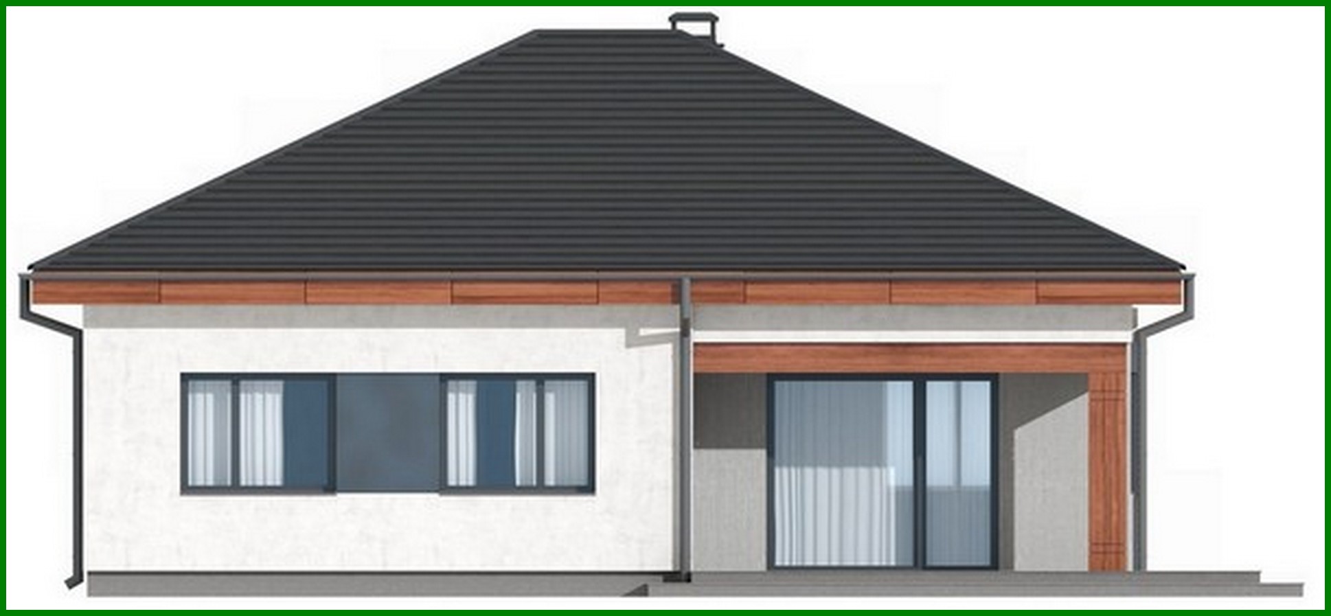 Galería de visualizaciones - Proyecto de una casa clásica elegante de una planta