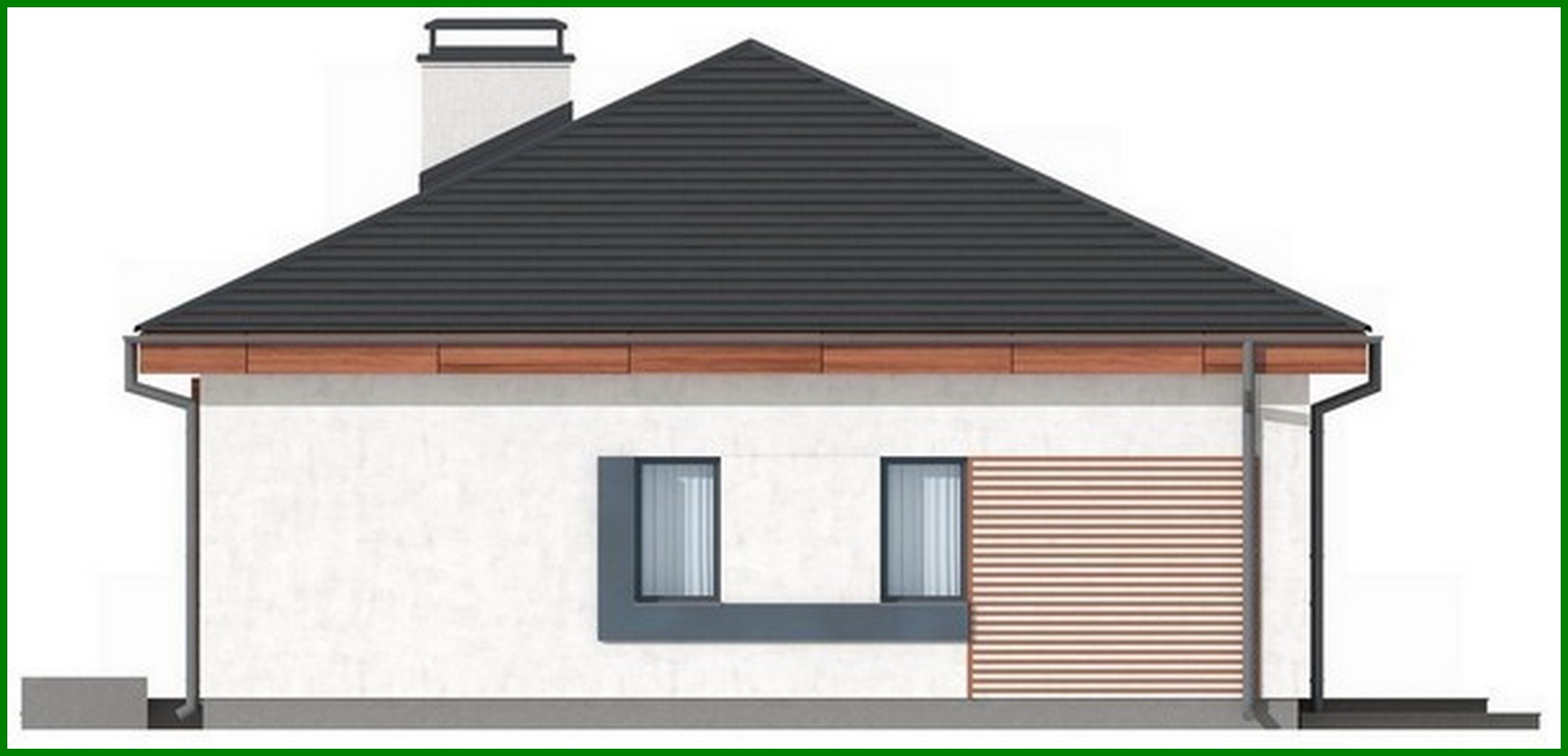 Galería de visualizaciones - Proyecto de una casa clásica elegante de una planta