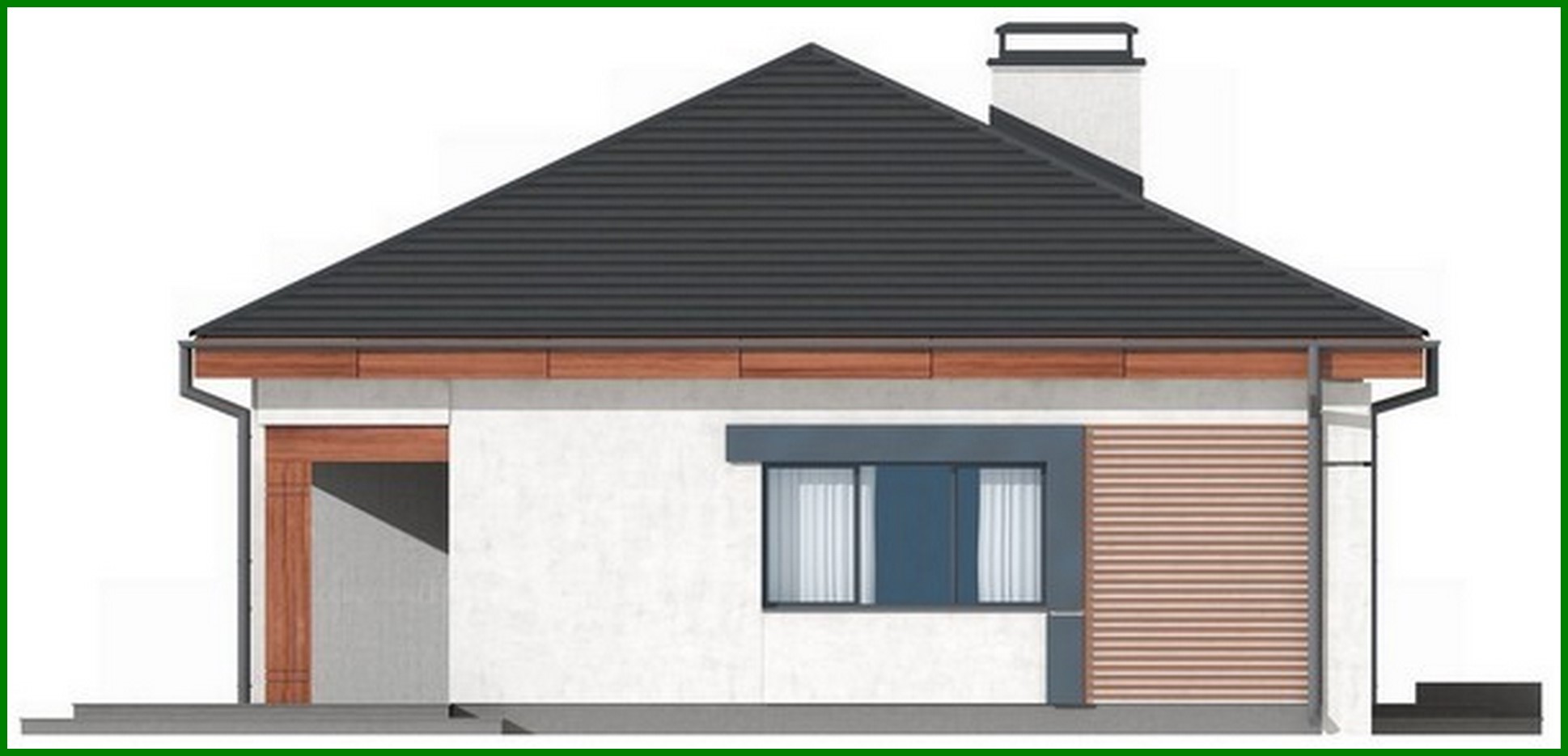 Galería de visualizaciones - Proyecto de una casa clásica elegante de una planta