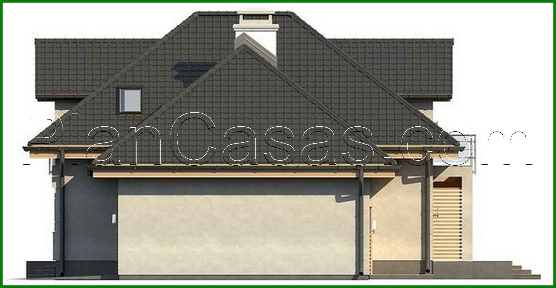 Visualization gallery - Project of a beautiful house with an attic and a garage