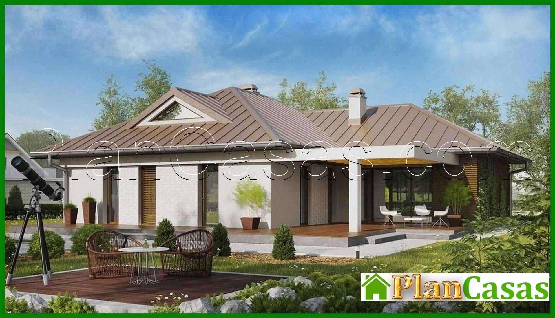 Visualization gallery - Single-storey cottage project with a corner terrace