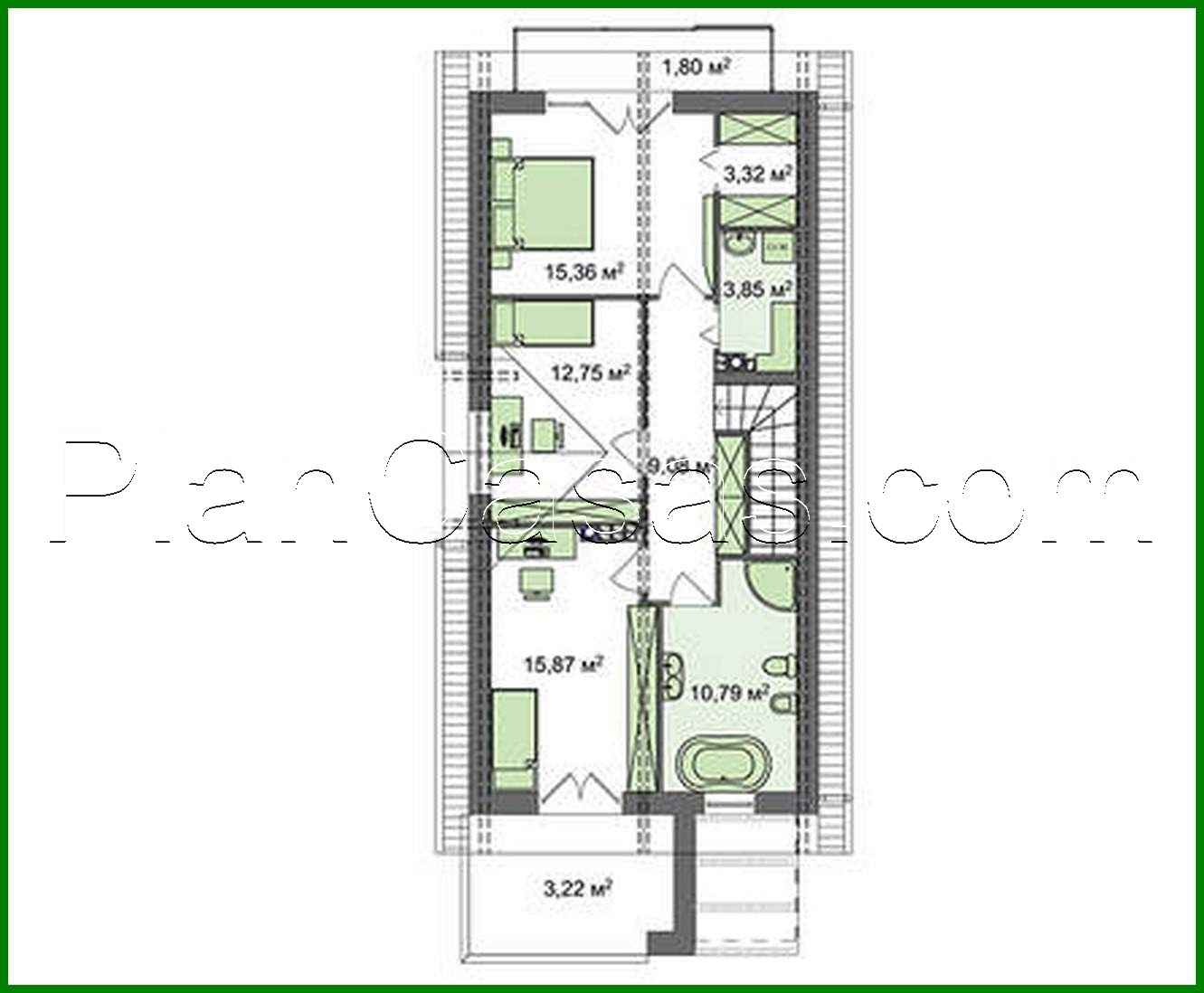 Visualization gallery - Project of a house with a garage for a narrow plot