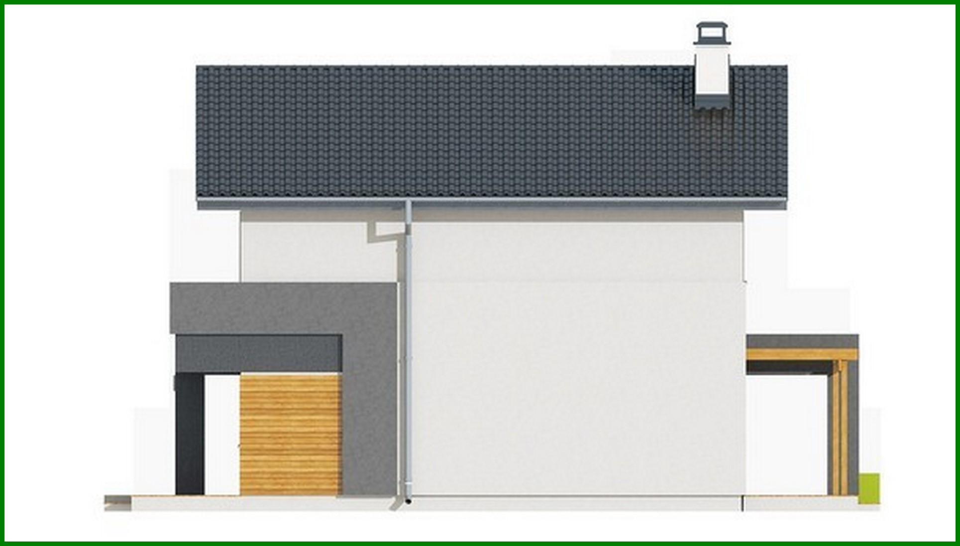 Galería de visualizaciones - Proyecto de una casa de campo de dos plantas para un terreno estrecho