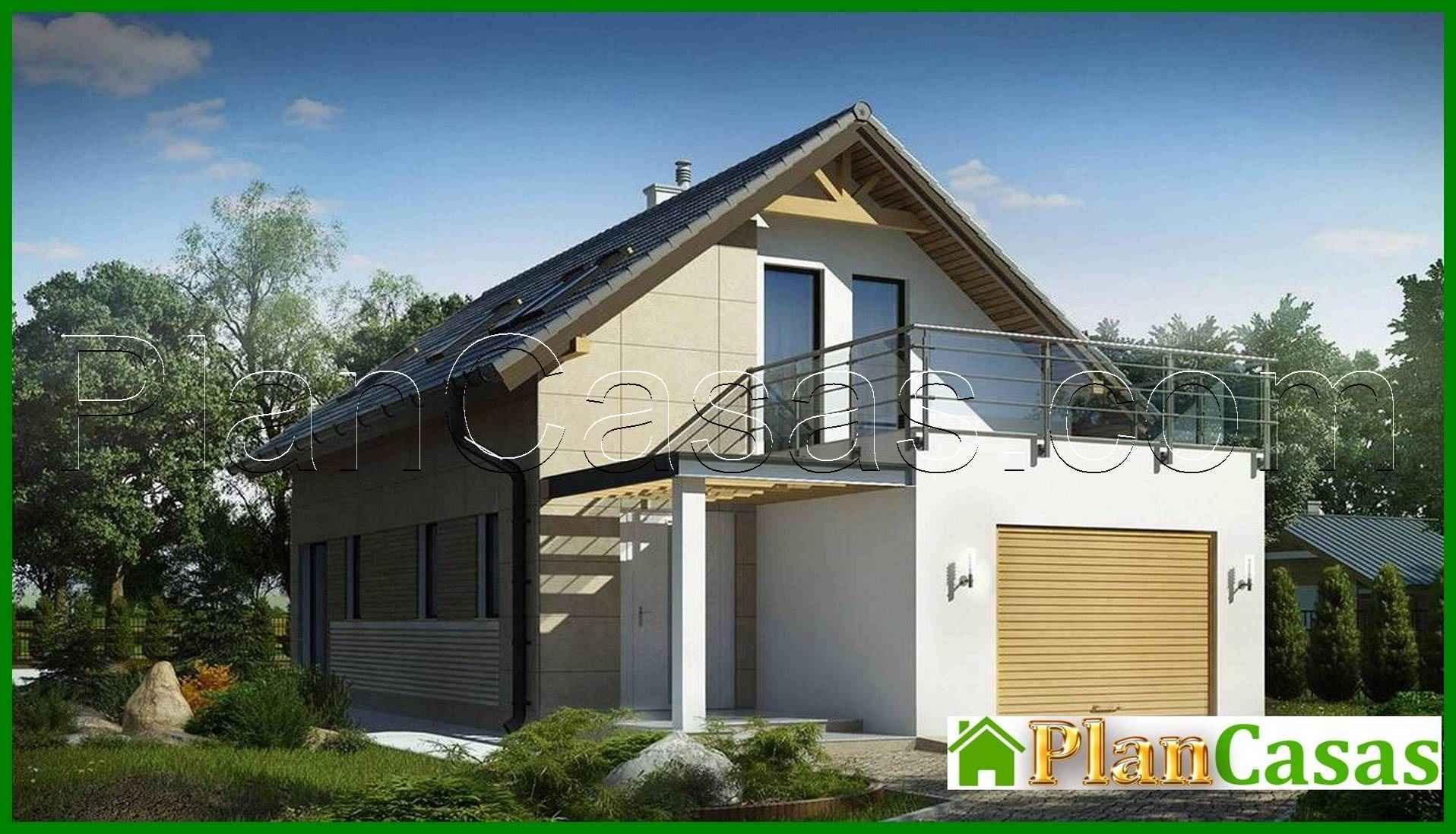 Proyecto de una casa para un terreno estrecho, con garaje y terraza encima