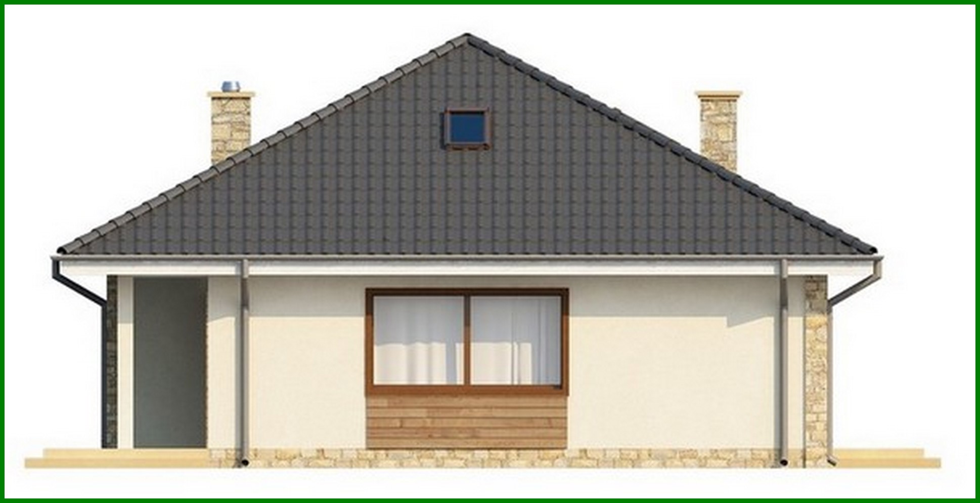 Galería de visualizaciones - Proyecto de casa de una planta con un gran garaje