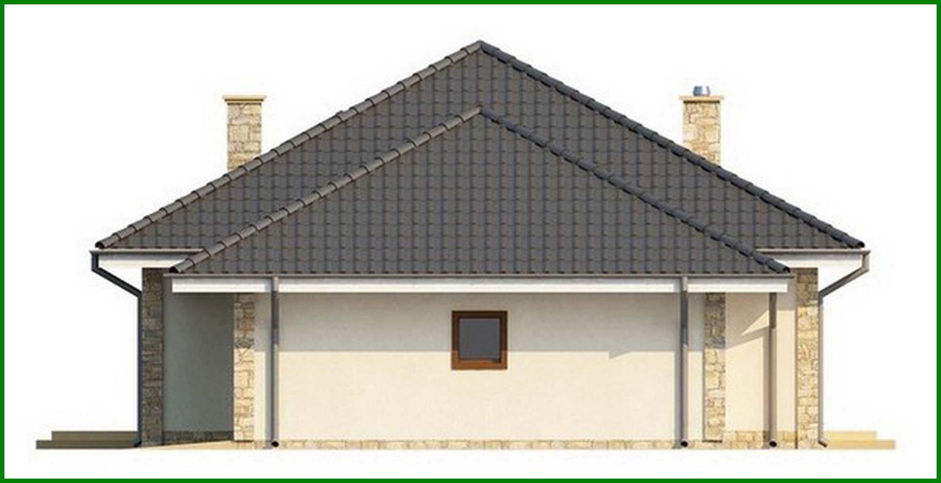 Galería de visualizaciones - Proyecto de casa de una planta con un gran garaje