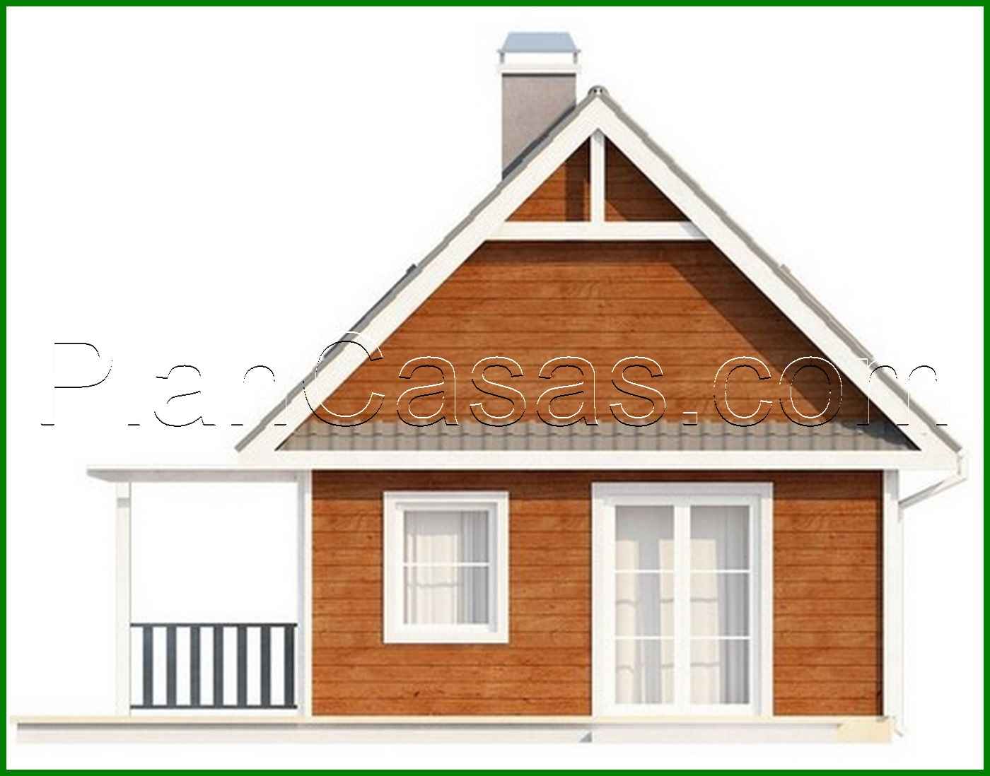 Galería de visualizaciones - Proyecto de una casa de campo pequeña con terraza frontal