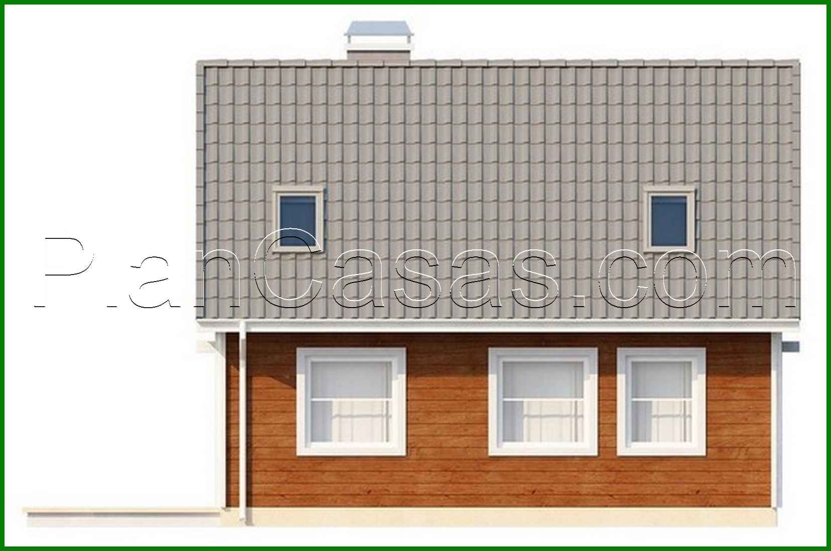 Galería de visualizaciones - Proyecto de una casa de campo pequeña con terraza frontal