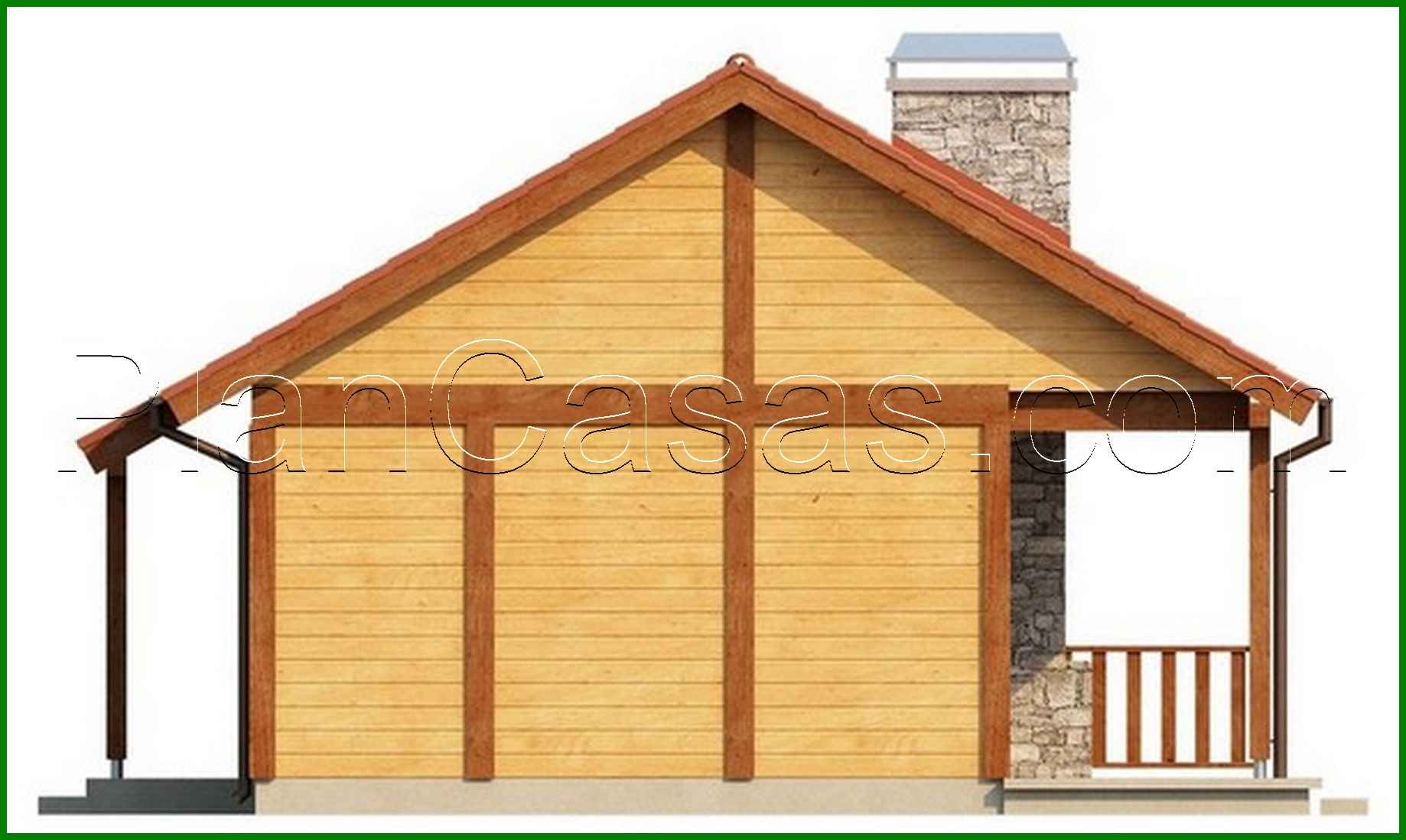 Visualization gallery - The project of a small budget one-story house with a wooden facade