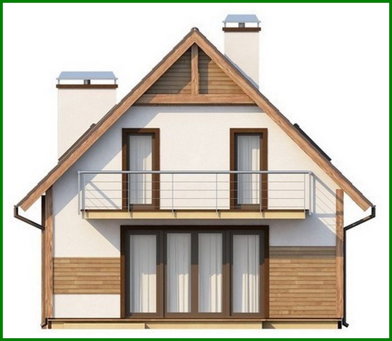 Galería de visualizaciones - Diseño de casa para un terreno estrecho