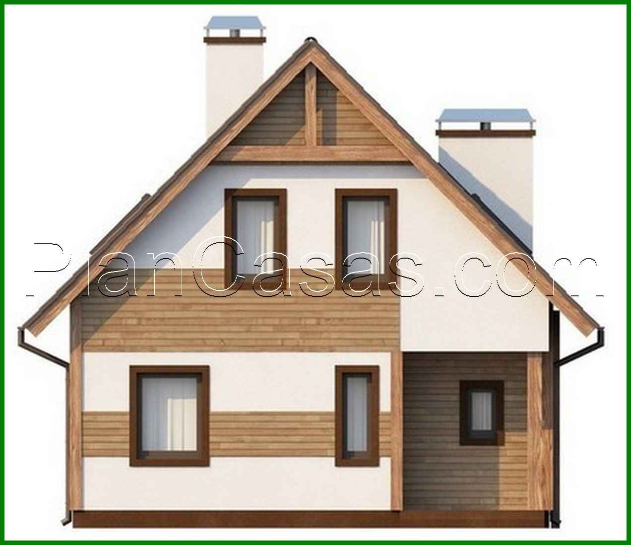 Galería de visualizaciones - Diseño de casa para un terreno estrecho