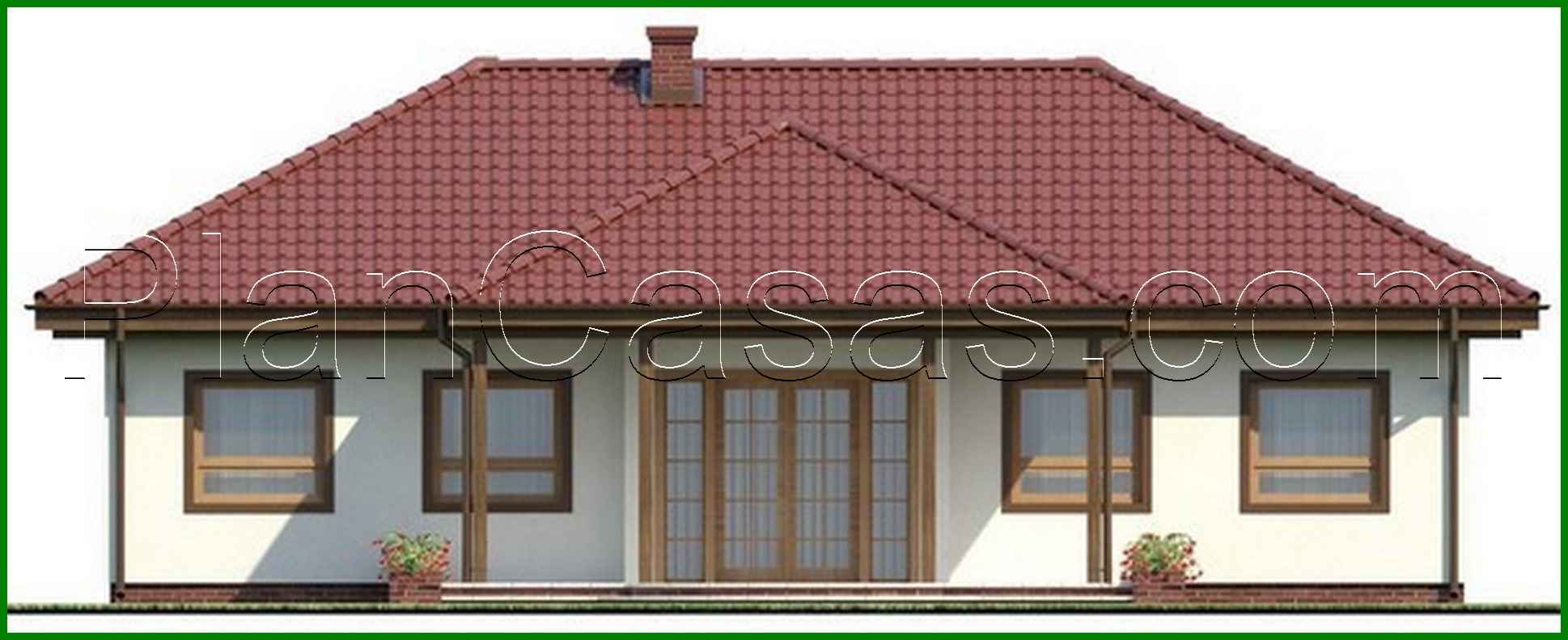 Galería de visualizaciones - Proyecto de una casa simétrica de una planta