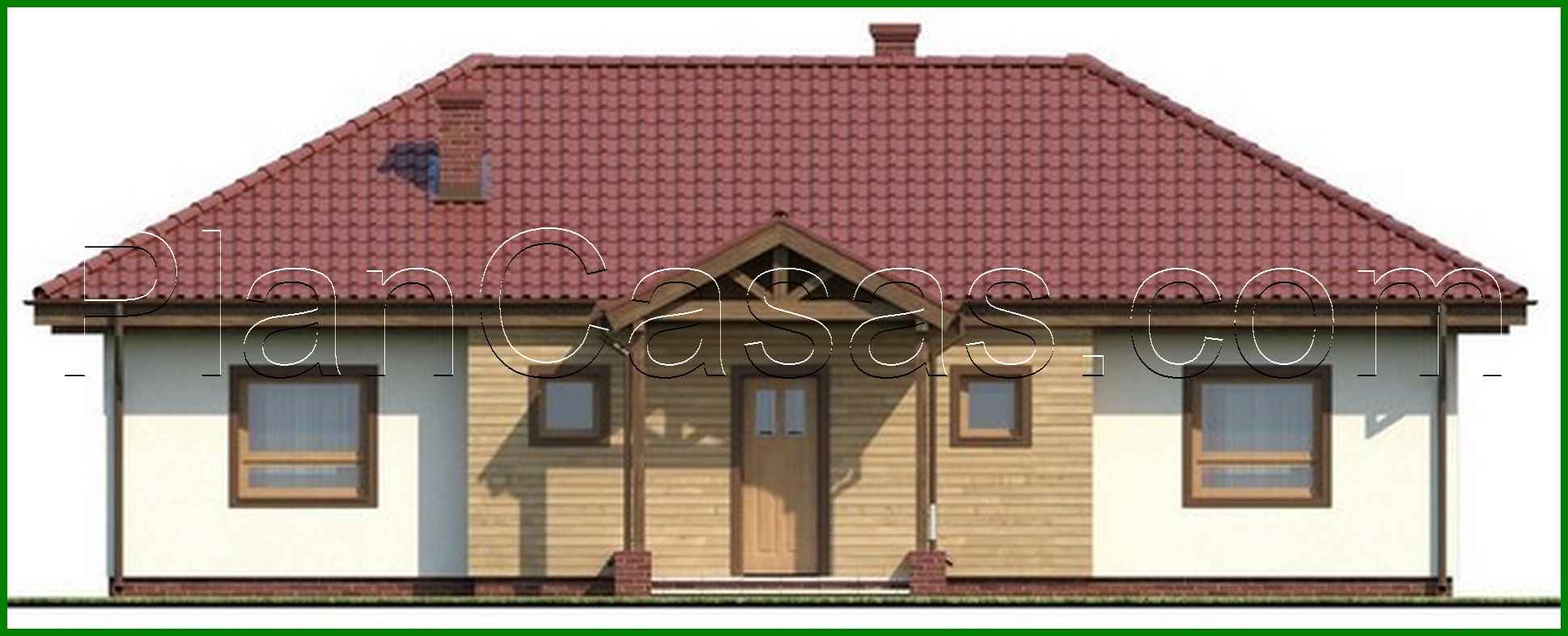 Galería de visualizaciones - Proyecto de una casa simétrica de una planta