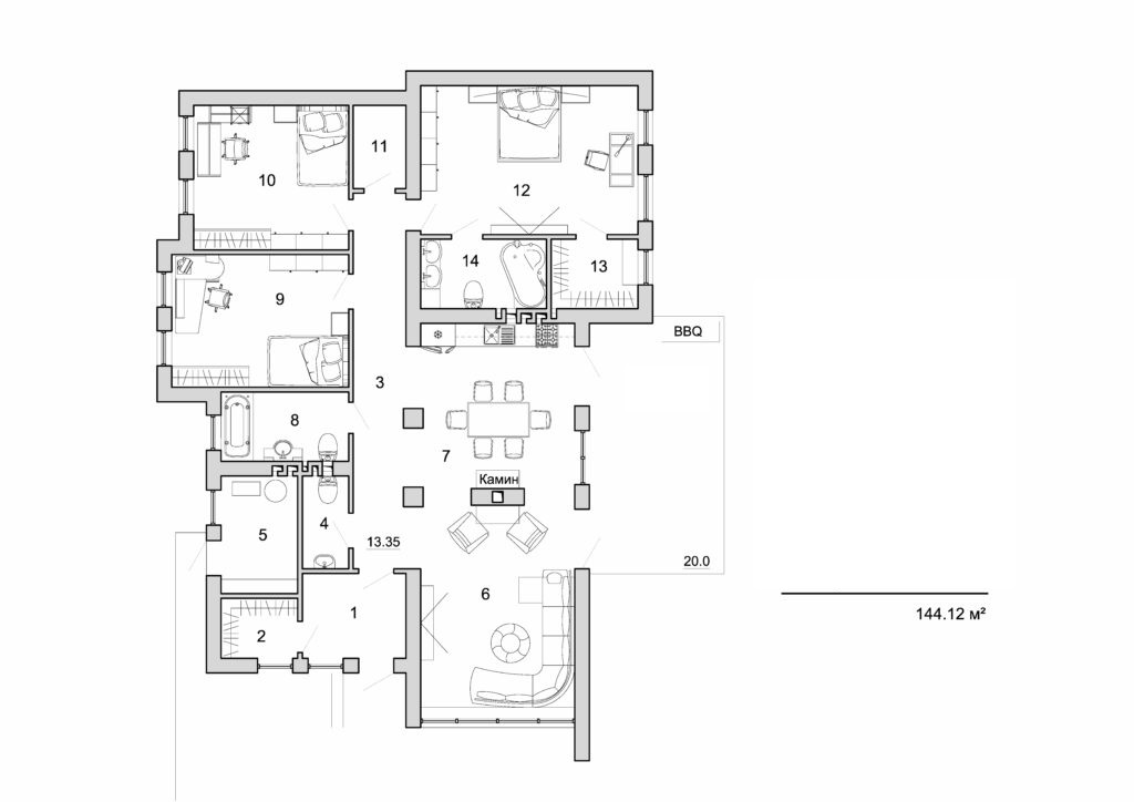 Galería de visualizaciones - Casa moderna
