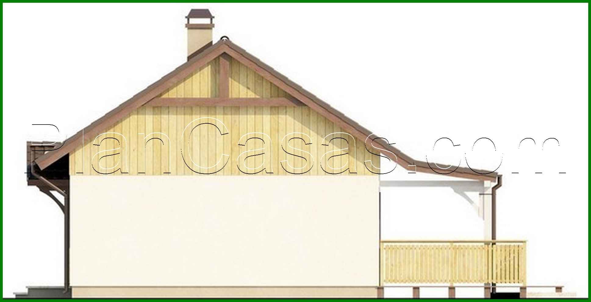 Galería de visualizaciones - Proyecto de una casa pequeña con terraza cubierta