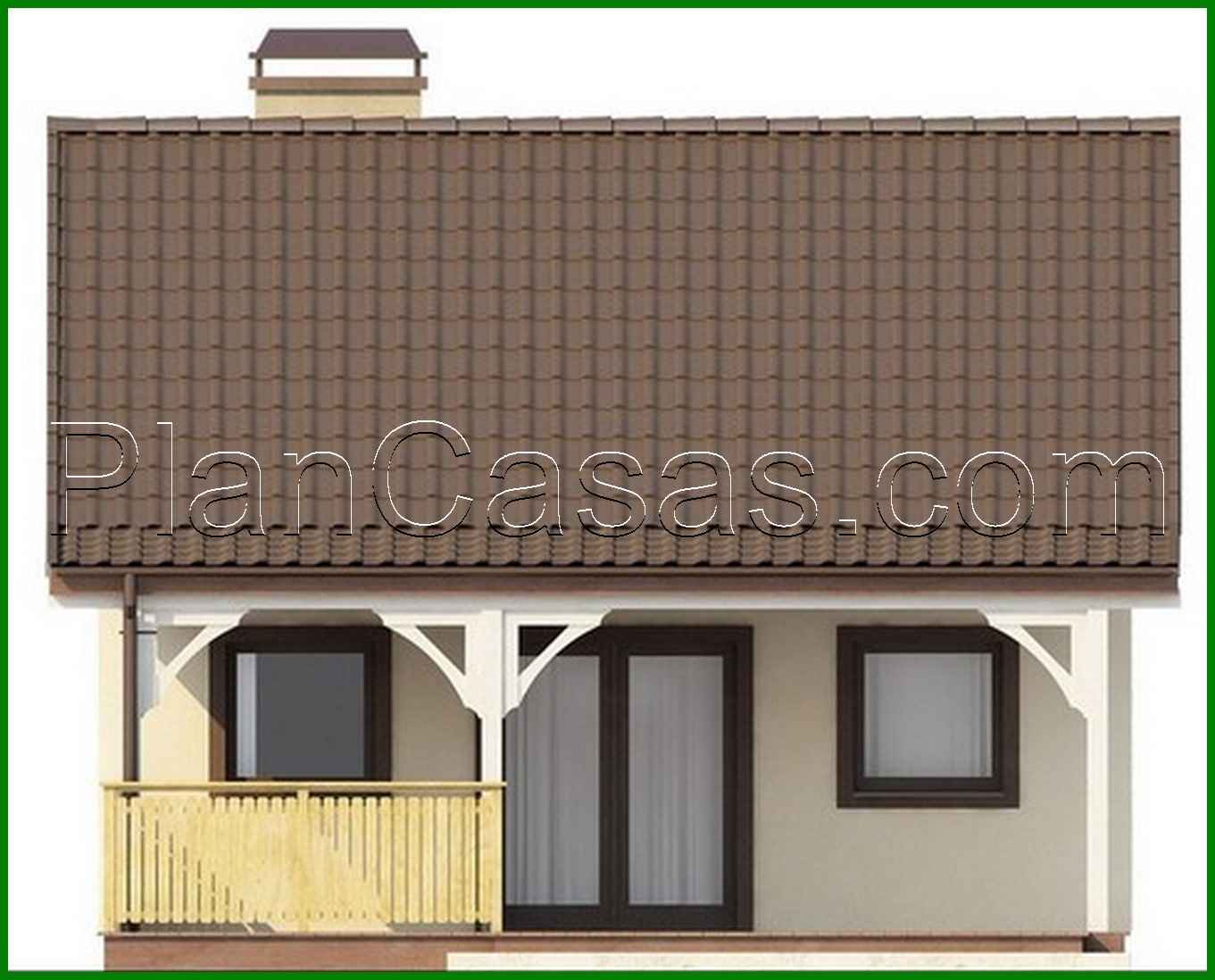 Galería de visualizaciones - Proyecto de una casa pequeña con terraza cubierta