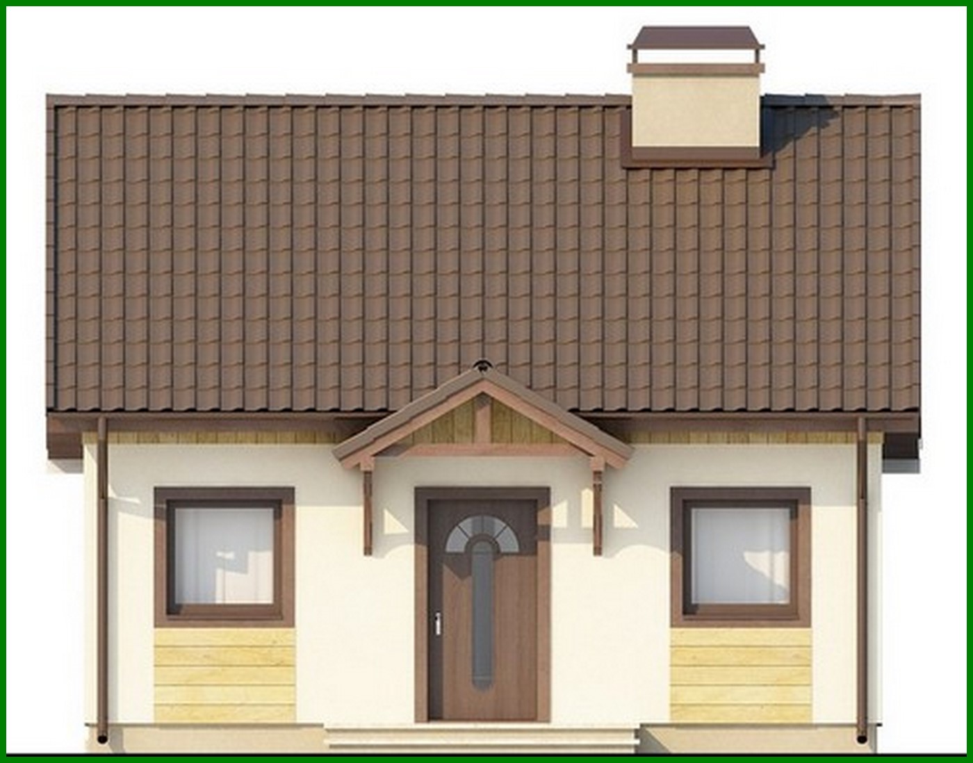 Galería de visualizaciones - Proyecto de una casa pequeña con terraza cubierta