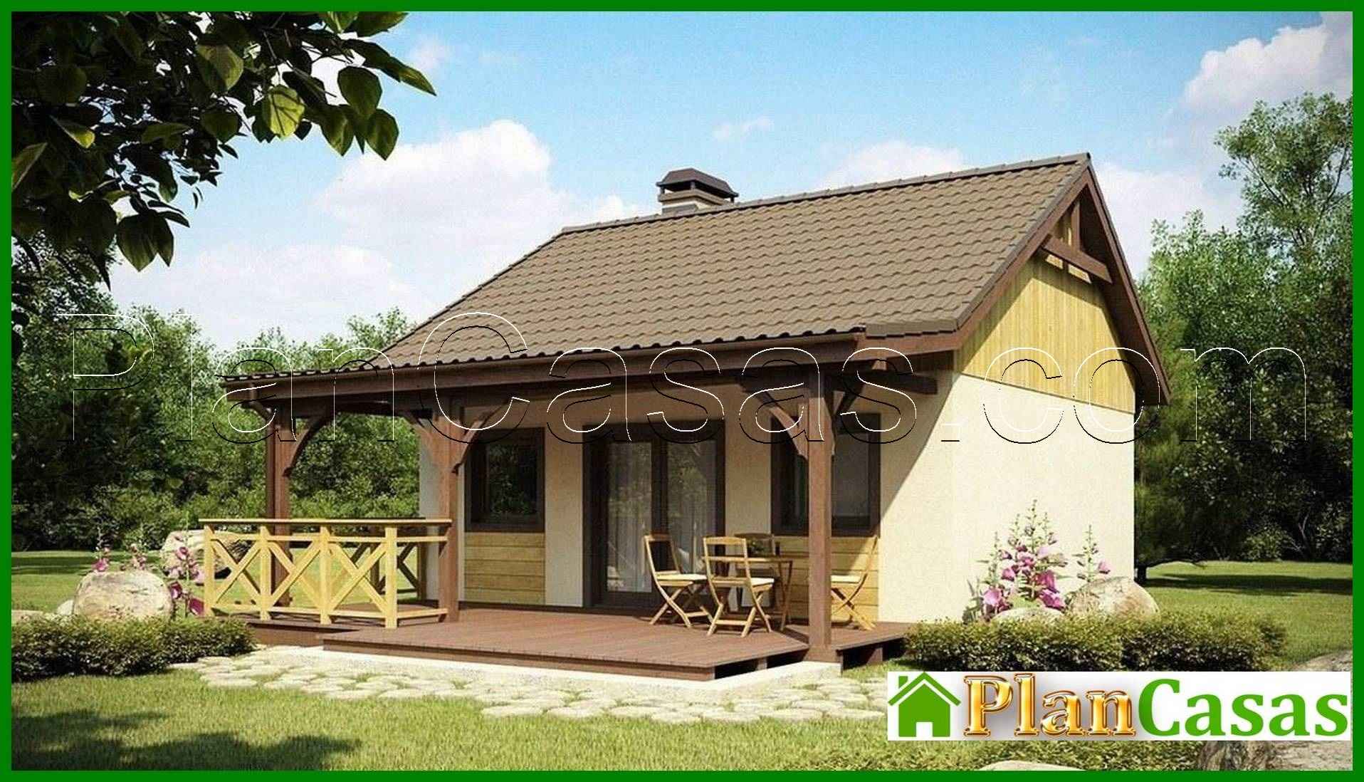 Galería de visualizaciones - Proyecto de una casa pequeña con terraza cubierta