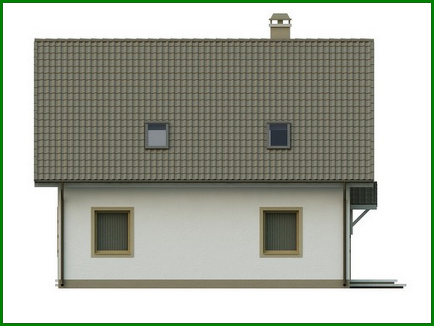 Galería de visualizaciones - Proyecto de una casa de campo elegante y económica con ático