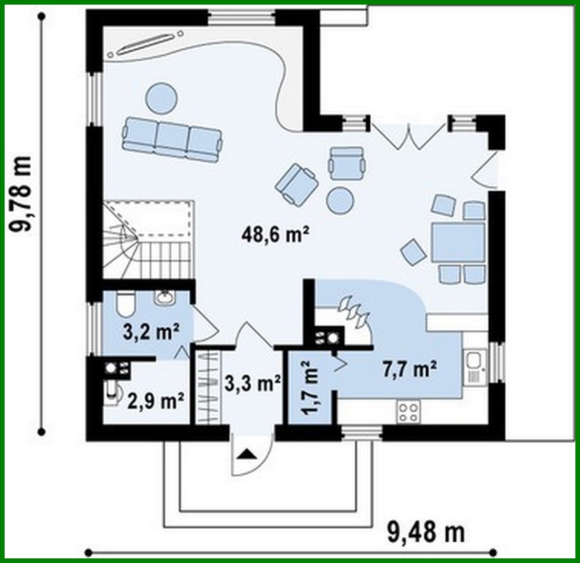 Galería de visualizaciones - Proyecto de una casa de campo elegante y económica con ático