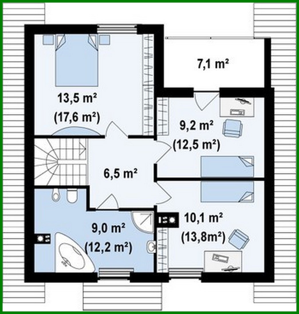Galería de visualizaciones - Proyecto de una casa de campo elegante y económica con ático