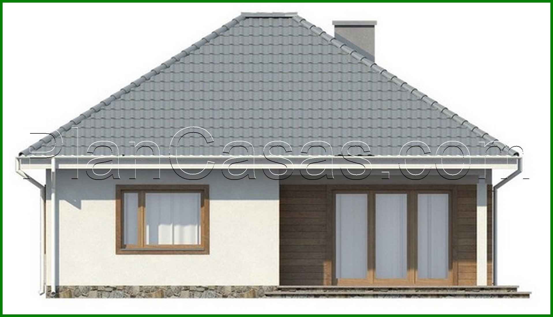 Visualization gallery - One-storey house project with a covered terrace