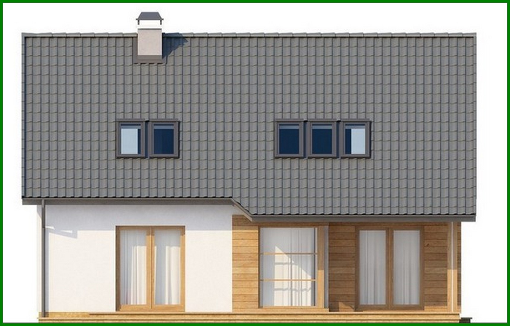 Visualization gallery - The project of an economical comfortable house with an attic