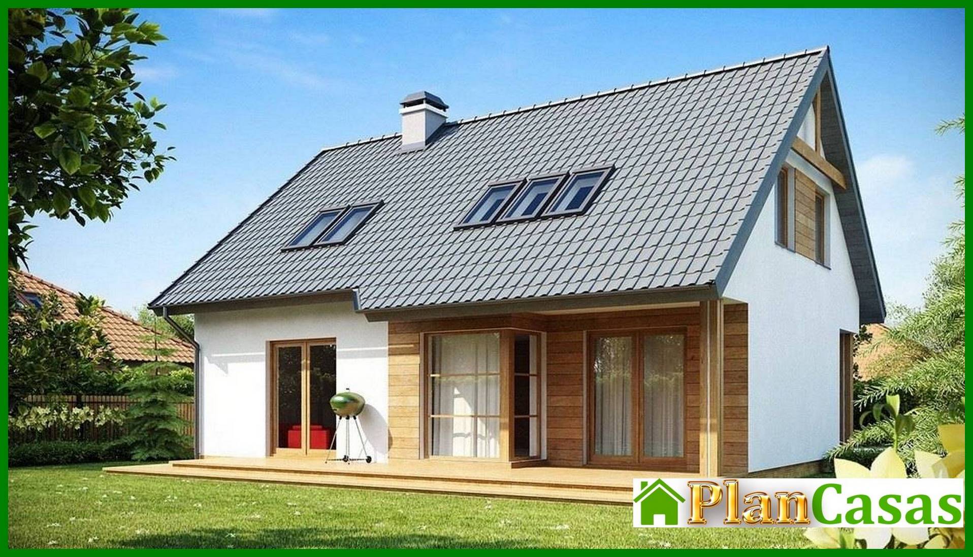 The project of an economical comfortable house with an attic