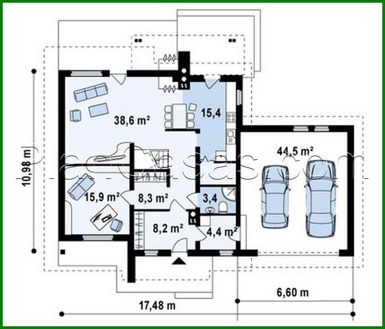 Galería de visualizaciones - Proyecto de casa con ático y garaje para dos coches