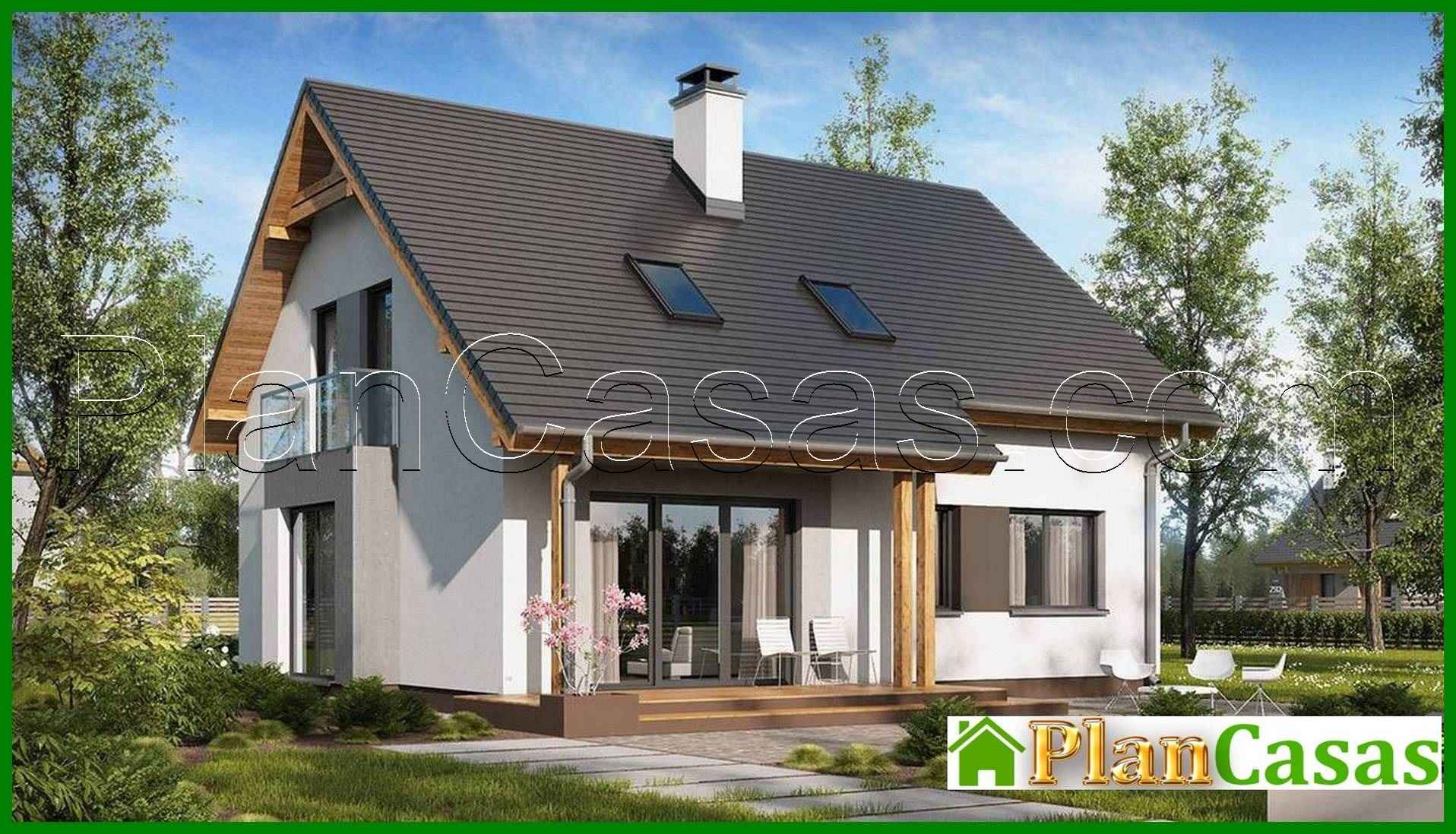 A project of a comfortable cottage with an office on the ground floor