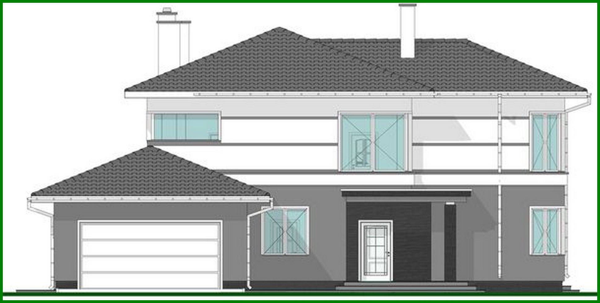 Galería de visualizaciones - Proyecto para la construcción de una mansión luminosa de dos plantas