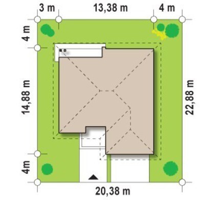 Galería de visualizaciones - Proyecto de una gran casa de campo de una planta con garaje para dos coches