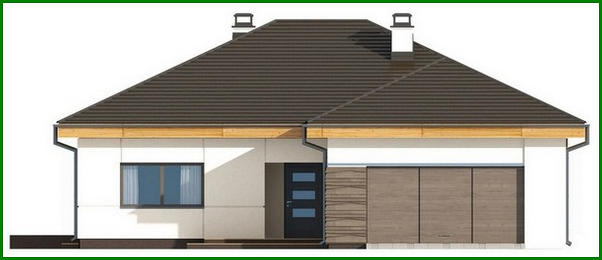 Visualization gallery - Single-storey house project with frontal garage