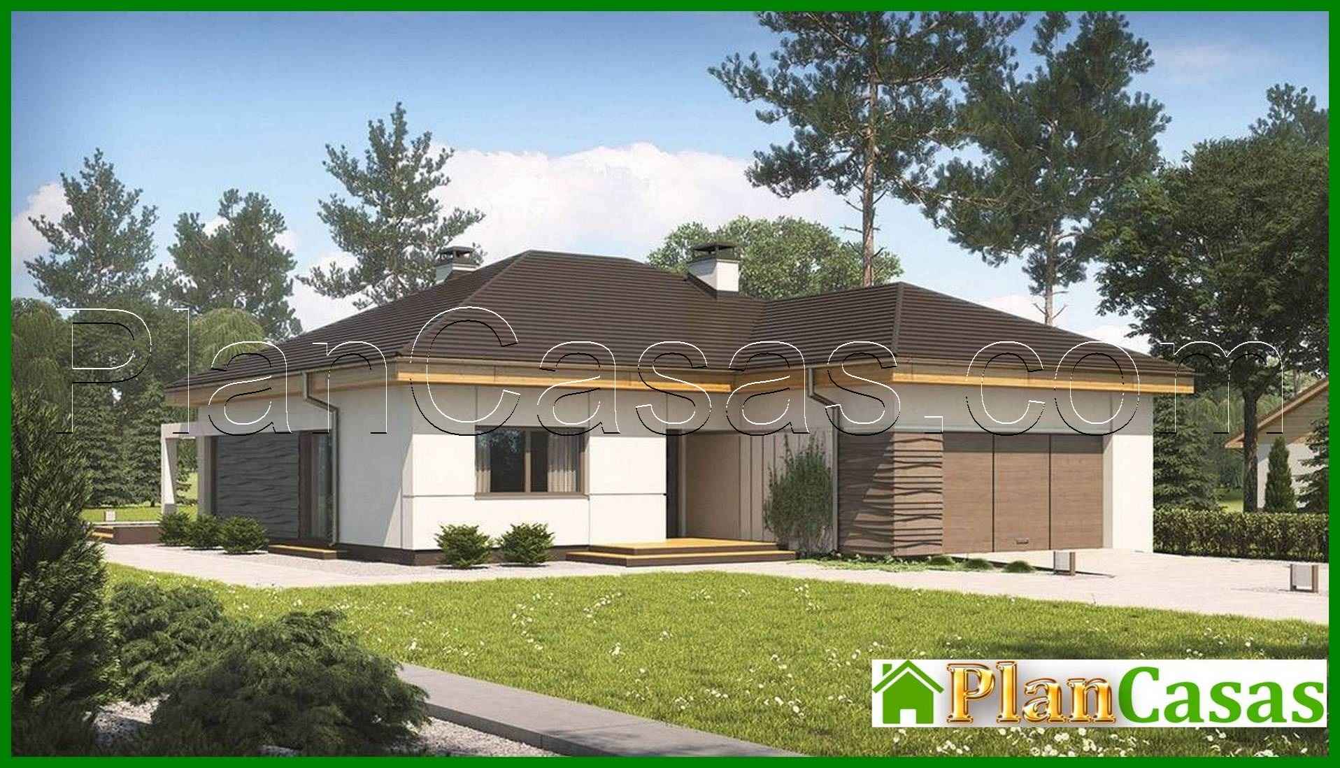 Visualization gallery - Single-storey house project with frontal garage