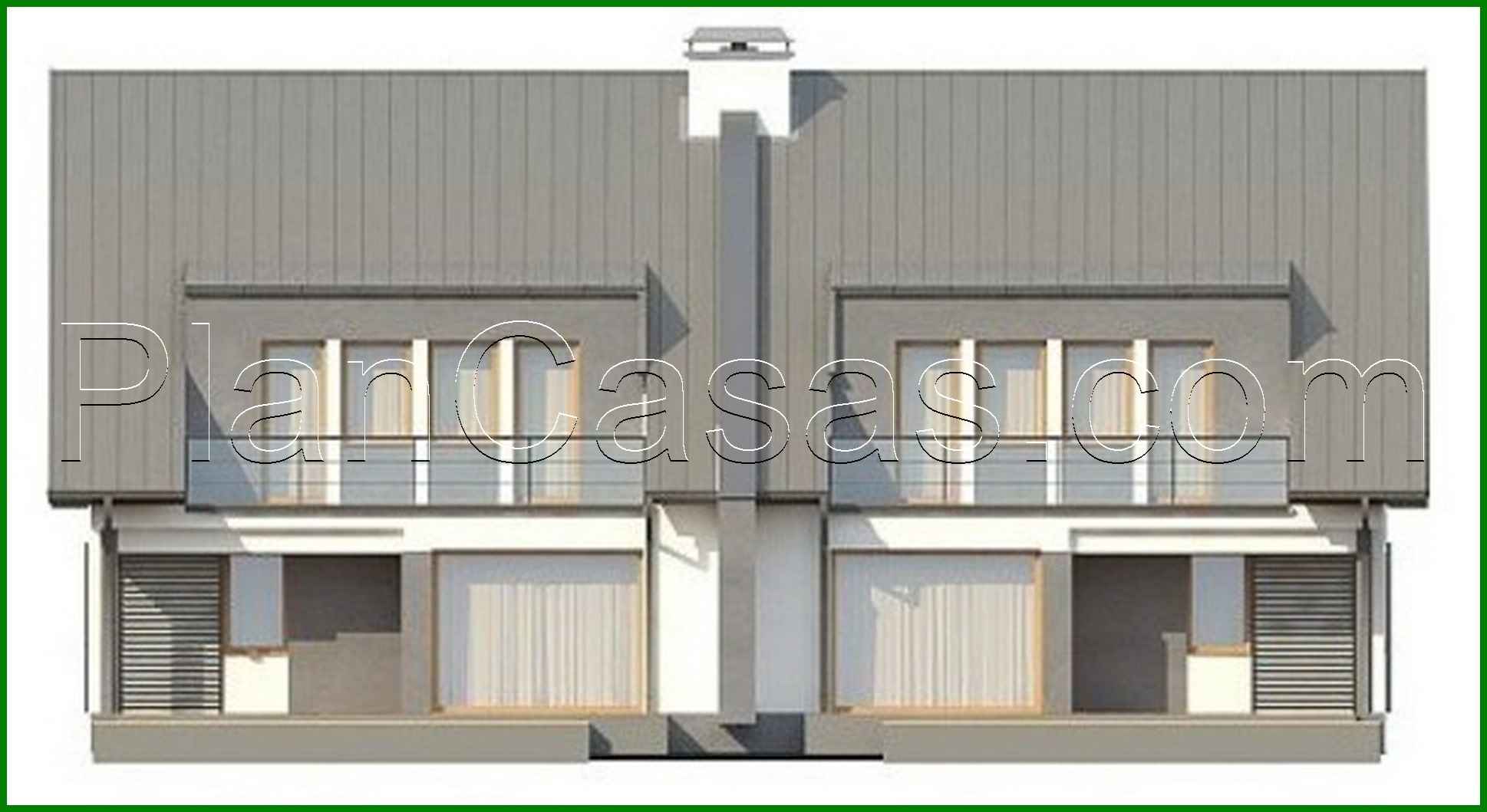 Galería de visualizaciones - Proyecto de una casa para dos familias con garaje