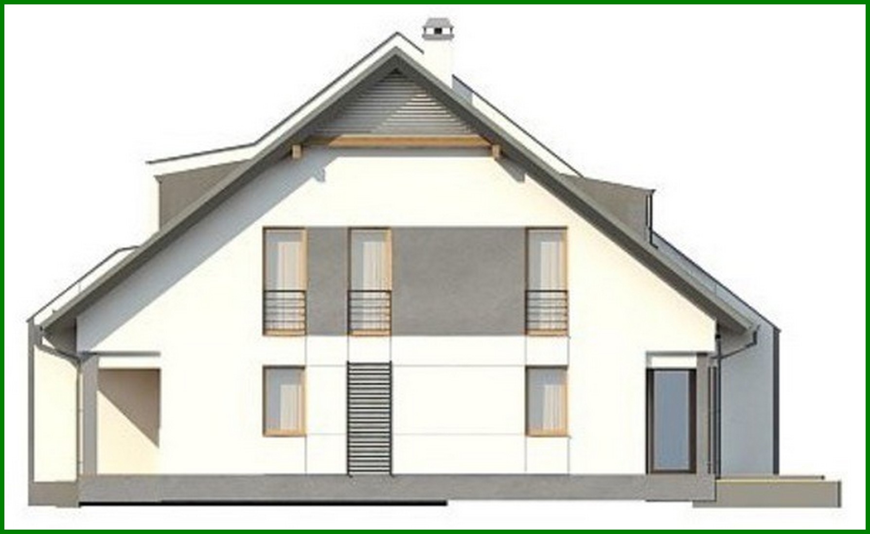 Galería de visualizaciones - Proyecto de una casa para dos familias con garaje