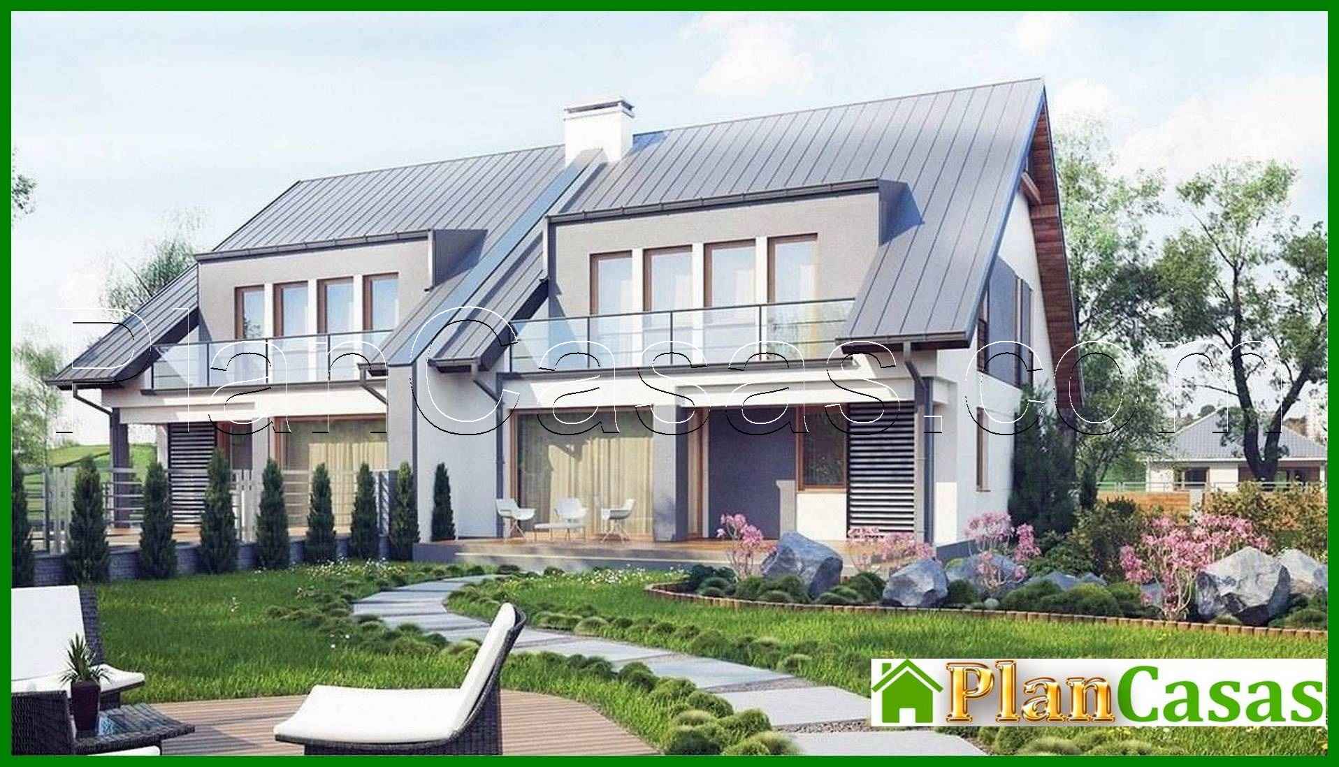 Galería de visualizaciones - Proyecto de una casa para dos familias con garaje